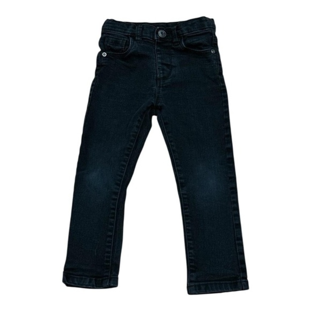 George Jeans Boys 4T Black Straight Leg Stretch Cotton Blend Adjustable Waist